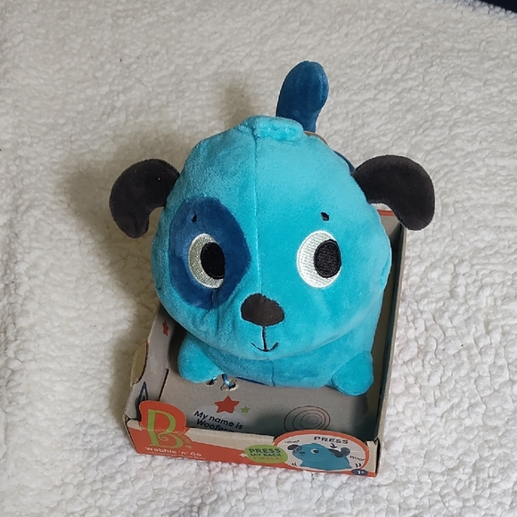 Blue Stuffed Dog - Waggle - Picture 1 of 9